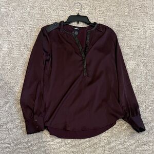 Women’s Burgundy Shirt with Black Accents